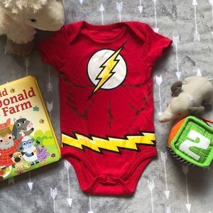 ⚡️ The Flash Justice League red onesie 0-3 months!
